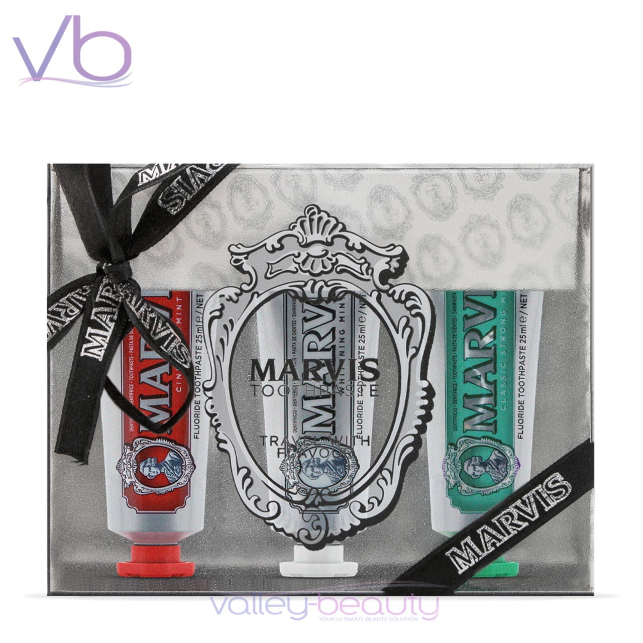 Marvis Travel with Flavor Set | Original Mint Toothpastes (3x25ml)
