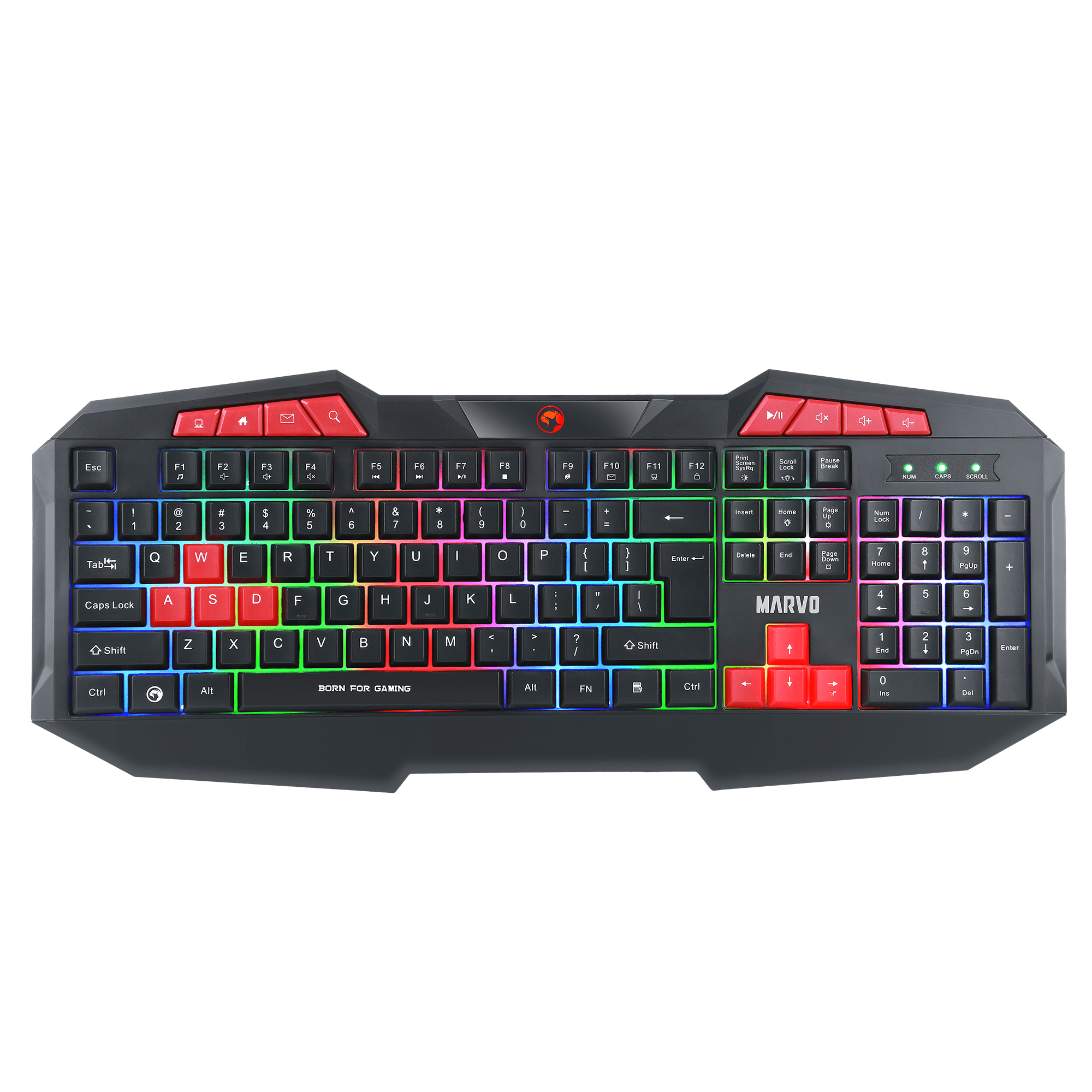 Marvo Gaming Keyboard 112 keys - K602 - Rainbow backlight Marvo Gaming Keyboard 112 keys - K602 - Rainbow backlight
