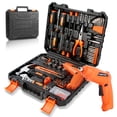 thumbnail image 1 of Anqdy Drill Set,126 Pcs Home Tool Combination Package Mixed Tool Set with 4V Cordless Screwdriver Hand Tool Kit with Plastic Toolbox Storage Case Hand Tool Kit For DIY, 1 of 9