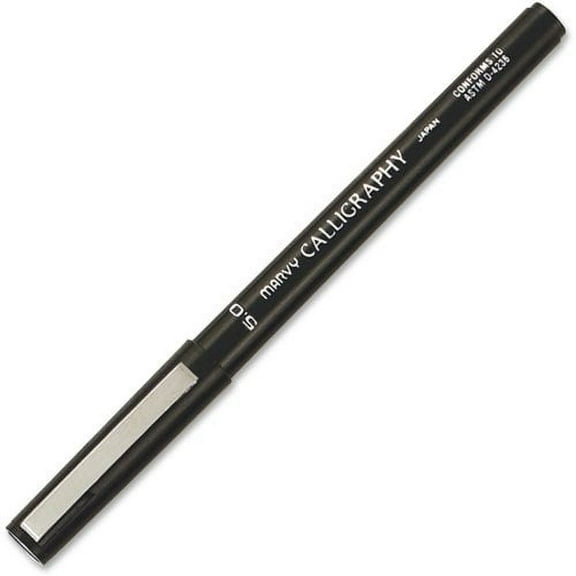 Marvy 6000BS-1 Calligraphy Pen, 5.0, Black