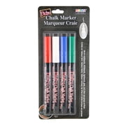 Marvy Uchida Bistro Chalk Markers Fine Tip 4-Color Set White Red Blue Green