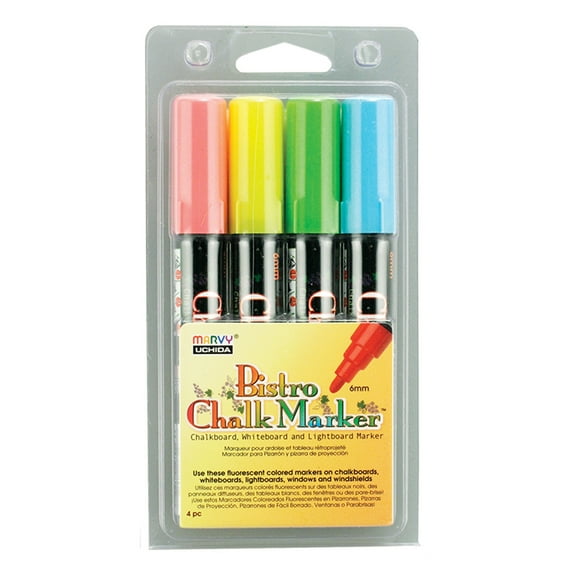 Marvy Chalkboard and Lightboard 4-Color Set A