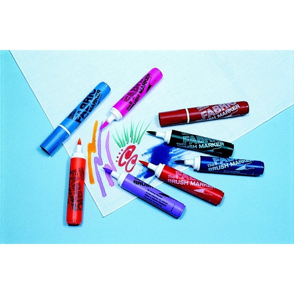 Marvy Uchida Basic Fabric Markers, 6 Piece