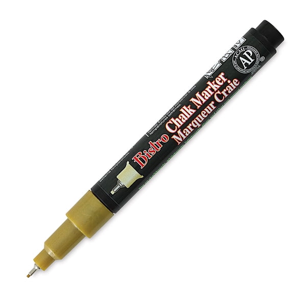 Marvy Uchida Bistro Chalk Markers - Metallic Gold, Extra Fine