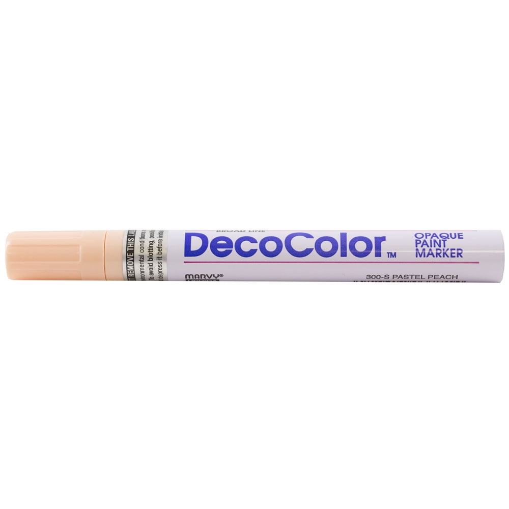 マルハチマーカー Marvy Uchida Broad Line Opaque Paint Marker, 1/Pack, Pastel Peach