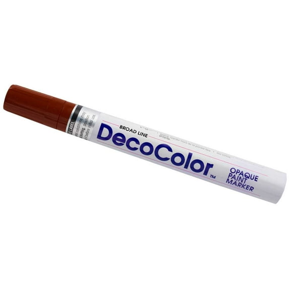 Marvy Uchida Broad Line Opaque Paint Marker, Brown, 1/Pack