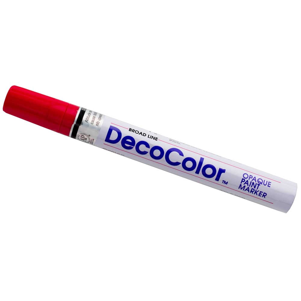 Marvy Uchida Broad Line Opaque Paint Marker, Red, 1/Pack