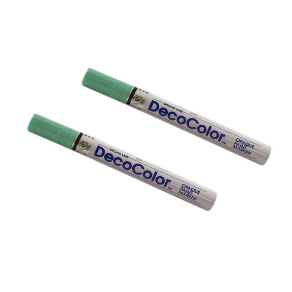 Marvy Uchida Broad Line Opaque Paint Markers, 2/Pack, Mint Green