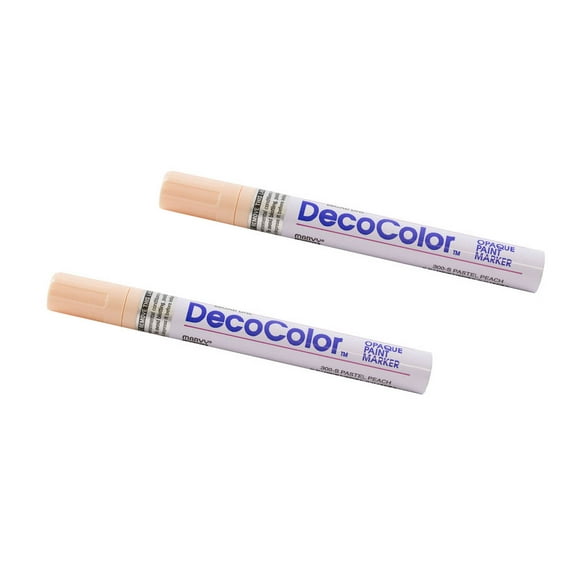 Marvy Uchida Broad Line Opaque Paint Markers, 2/Pack, Pastel Peach
