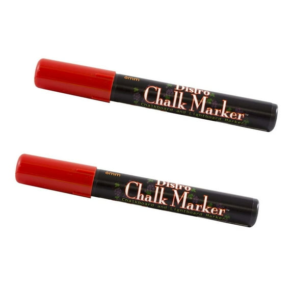 Marvy Uchida Broad Point Chalk Markers, Red, 2/Pack