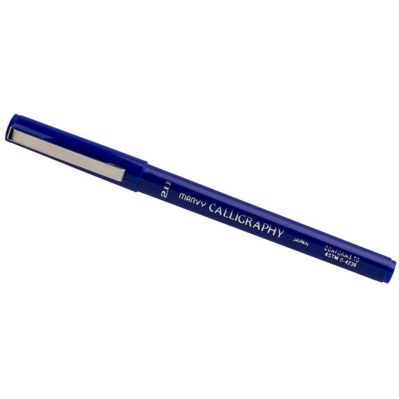Marvy Uchida Calligraphy Pen, 2.0 mm, Blue, 1/Pack