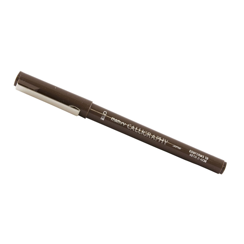 Marvy Uchida Calligraphy Pen, 2.0 mm, Brown, 1/Pack