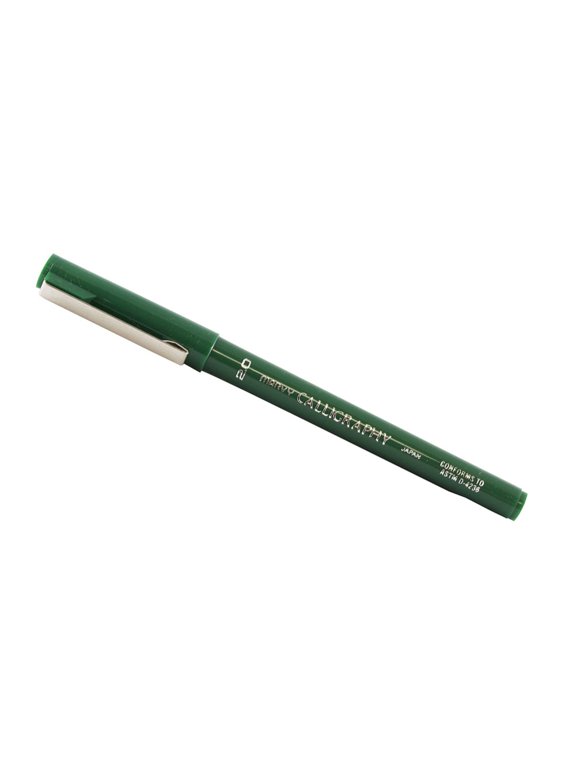 Calligraphy Pen, 2.0 mm, Green, 1/Pack