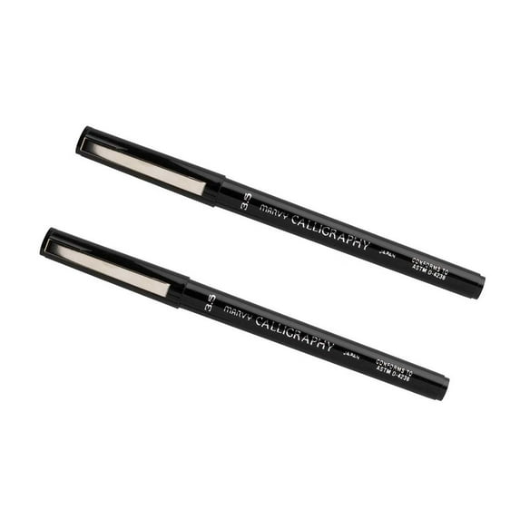 Marvy Uchida Calligraphy Pens, 3.5 mm, Black, 2/Pack