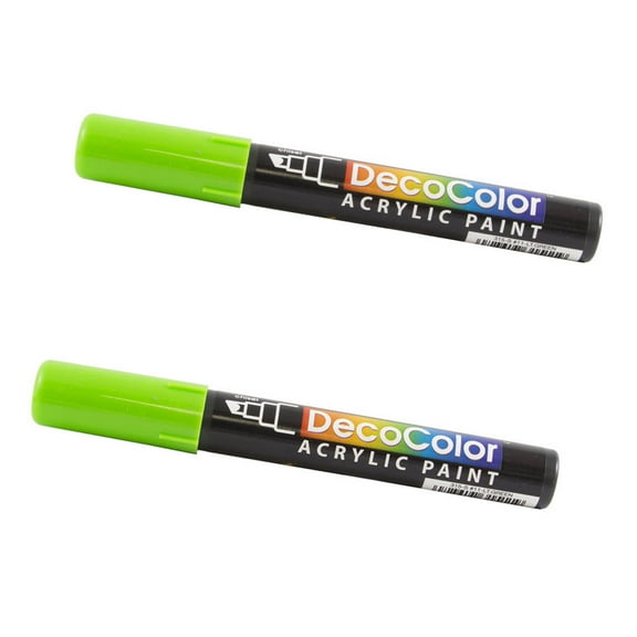 Marvy Uchida Chisel Tip Acrylic Paint Markers, 2/Pack, Light Green