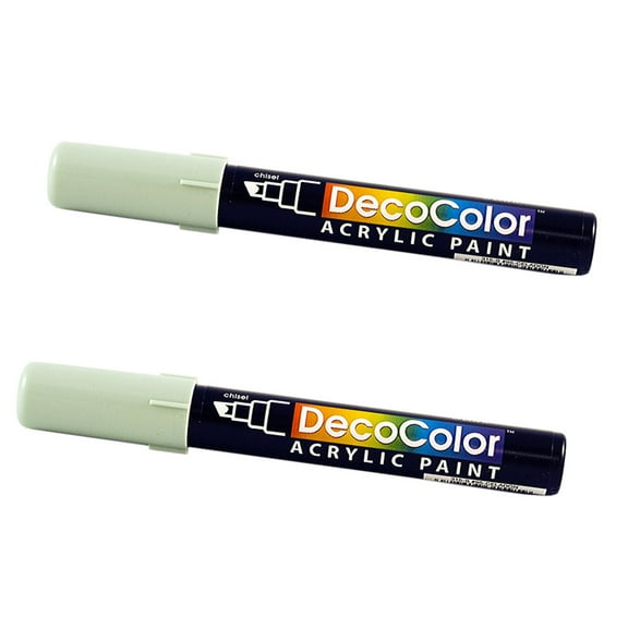 Marvy Uchida Chisel Tip Acrylic Paint Markers, Celadon, 2/Pack