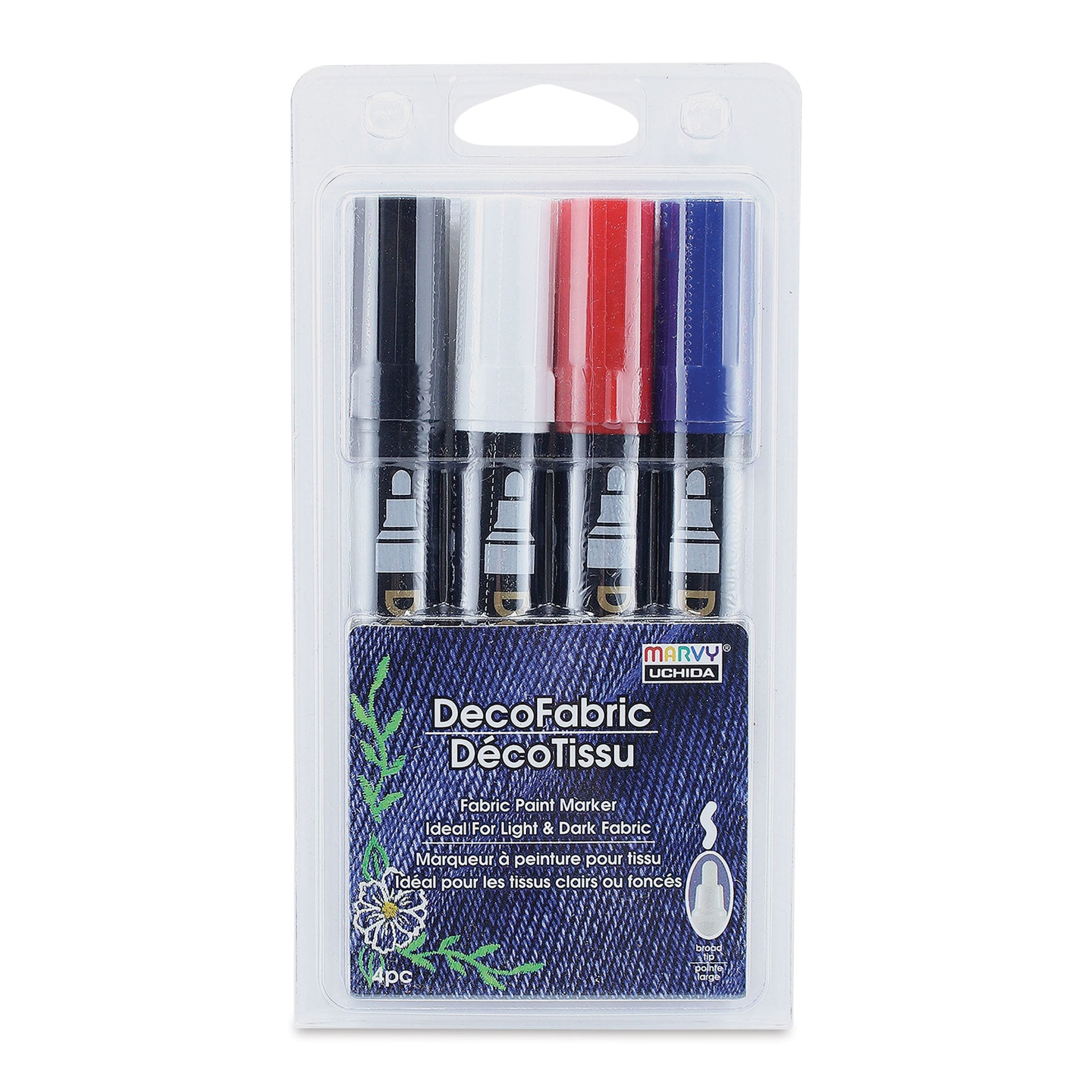 White DecoFabric Markers, Uchida #223-2A