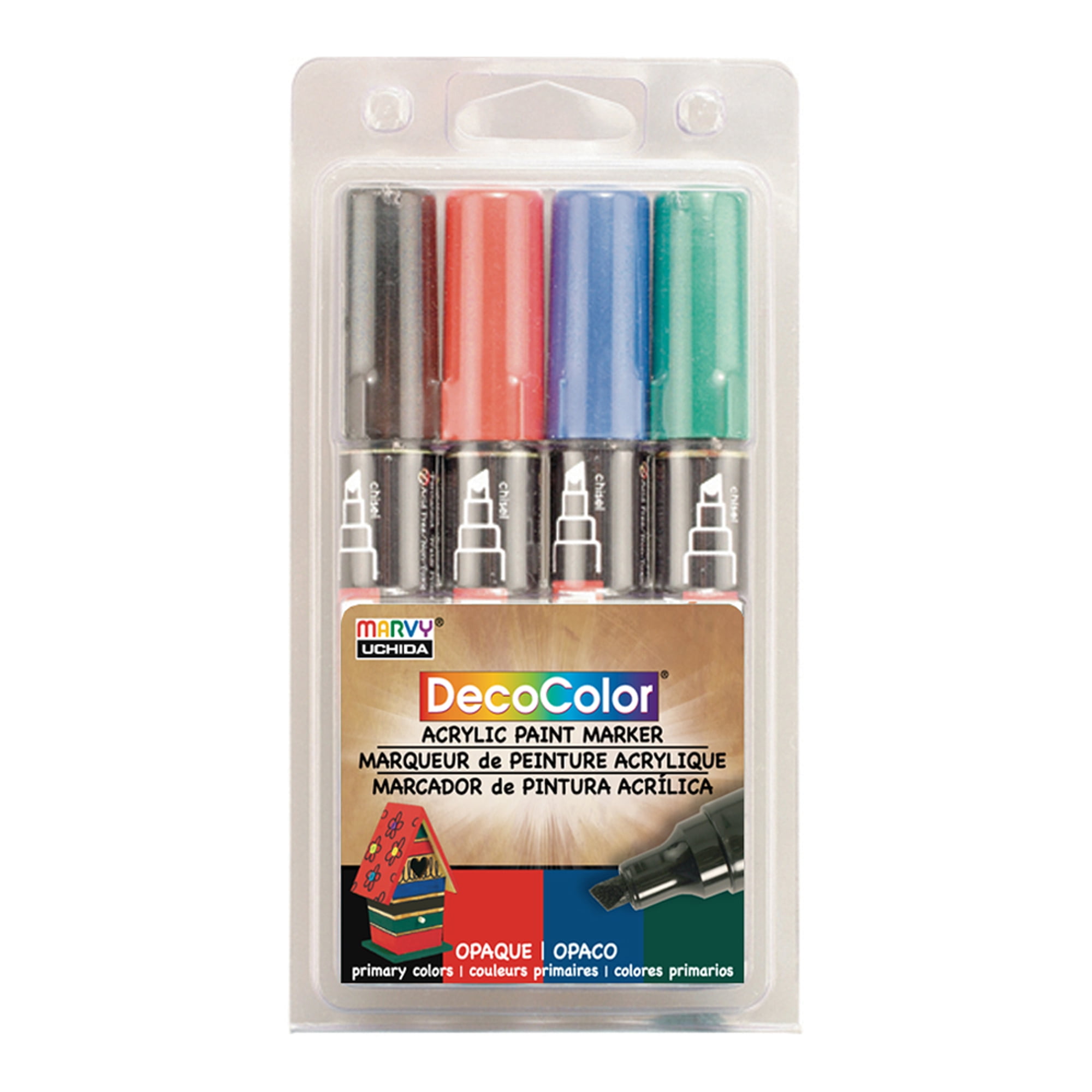 Marvy Color In Markers- Brush Tip- Natural Set of 4 (4400B-4D)