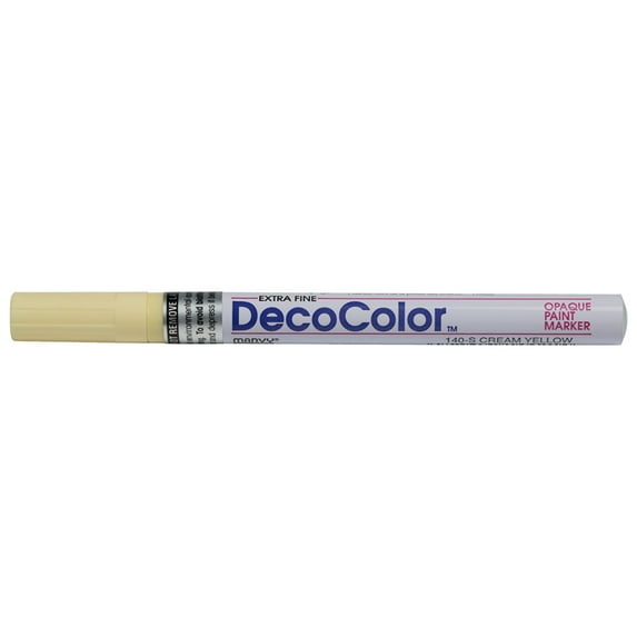 Marvy Uchida Extra Fine Line Opaque Paint Markers, Cream Yellow, Sold Individually