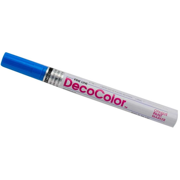 Marvy Uchida Fine Line Opaque Paint Marker, Blue, 1/Pack