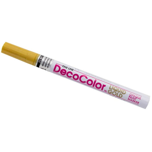 Marvy Uchida Fine Line Opaque Paint Marker, Gold, 1/Pack