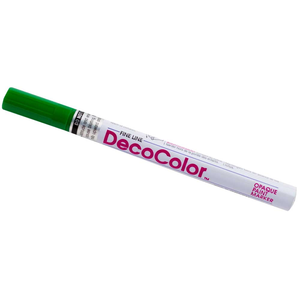 Marvy Uchida Fine Line Opaque Paint Marker, Green, 1/Pack