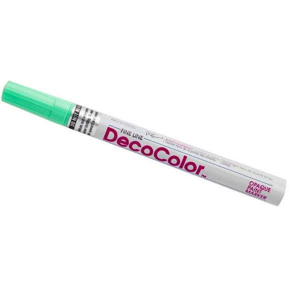 Marvy Uchida Fine Line Opaque Paint Marker, Peppermint, 1/Pack