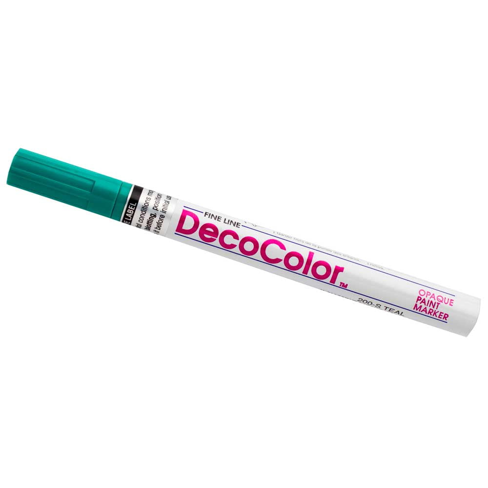 Marvy Uchida Fine Line Opaque Paint Marker, Teal, 1/Pack