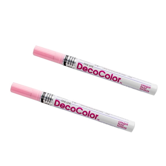 Marvy Uchida Fine Line Opaque Paint Markers, Blush Pink, 2/Pack