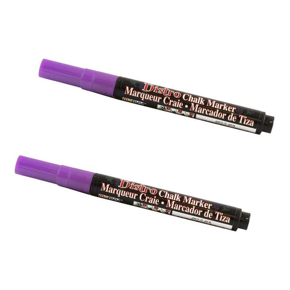 Marvy Uchida Fine Point Chalk Markers, Violet, 2/Pack