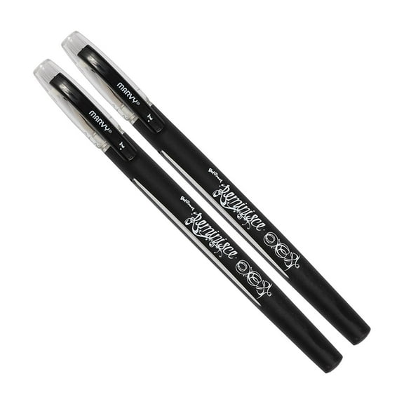 Marvy Uchida Gel Pens 0.7 mm Black 2/Pack (6534963a) 6534963A