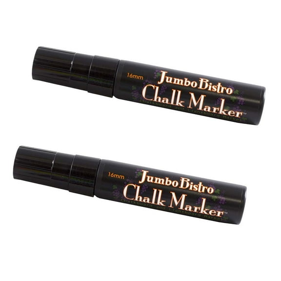 Marvy Uchida Jumbo Point Chalk Markers, Black, 2/Pack