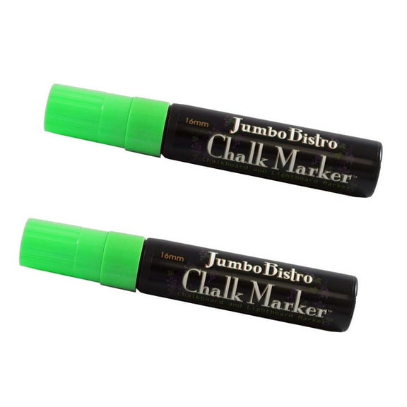 Marvy Uchida Jumbo Point Chalk Markers, Lime Green, 2/Pack