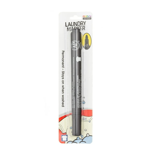 Marvy Uchida Laundry Marker, Fabric Marker, Medium Tip Black, 1PC, 577571713