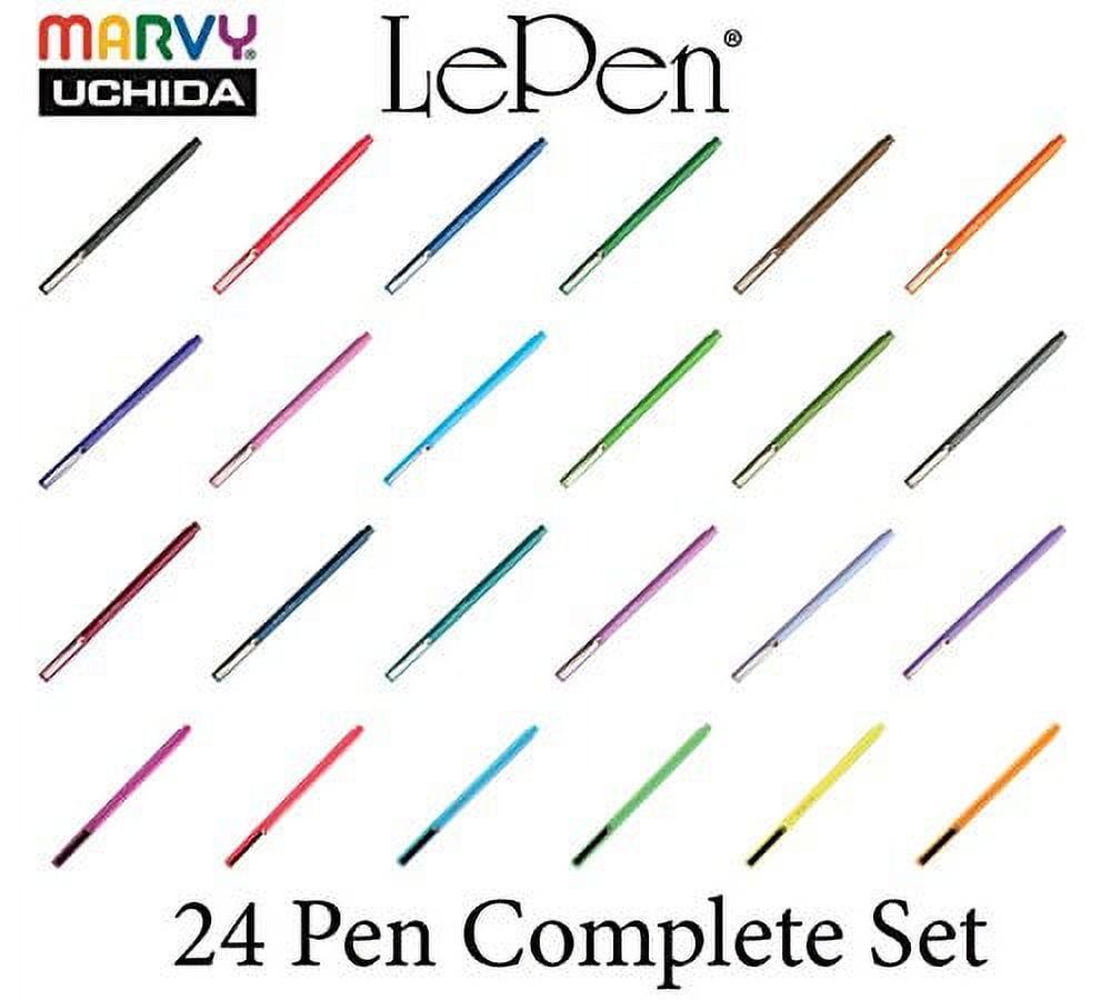 Marvy Uchida Le Pen Complete Set of 24 Markers- All Colors #4300
