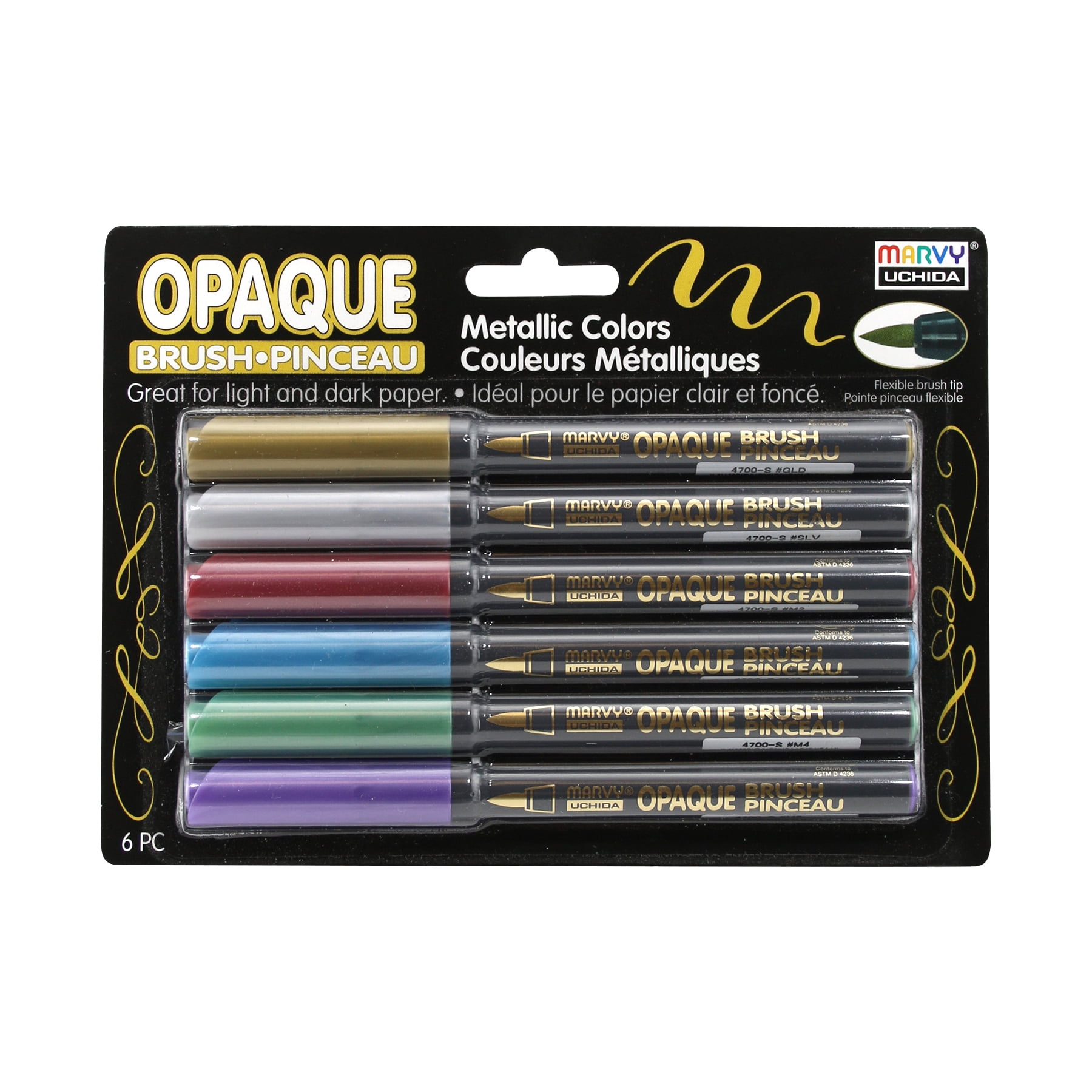 Opaque Metallic Brush Marker Opaque Metallic Brush Marker
