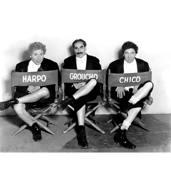 Marx Brothers - Harpo Marx Groucho Marx Chico Marx On The Set Of Night At The Opera 1935 Photo Print