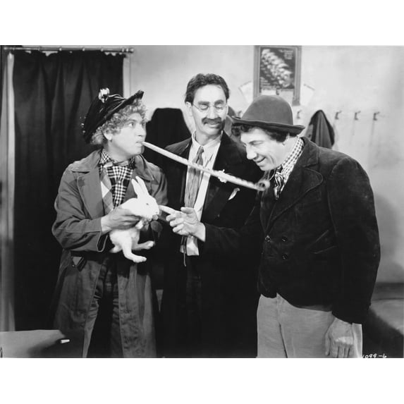 Marx Brothers Scene with a Man Holding a Rabbit Photo Print (8 x 10)