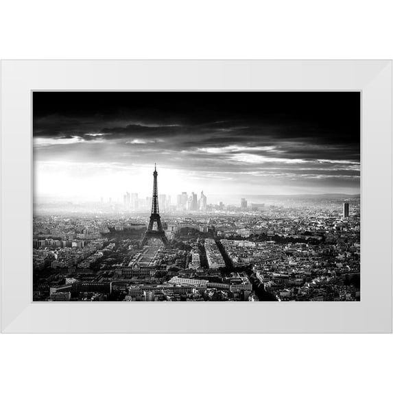 Marx, Jaco 32x22 White Modern Wood Framed Museum Art Print Titled - Paris