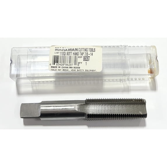 Marxman 7/8-14 HSS Hand Tap 4 Flute H4 Bottoming Tap