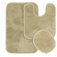 thumbnail image 1 of Mary 3 Piece Bathroom Rug Set, Soft Plush Shaggy Thick Fluffy Microfiber Bath Mat, Countour Rug, Toilet Seat Lid Cover, Non-slip Rubber Back, Floor Mats Water Absorbent, Turquoise, 1 of 5