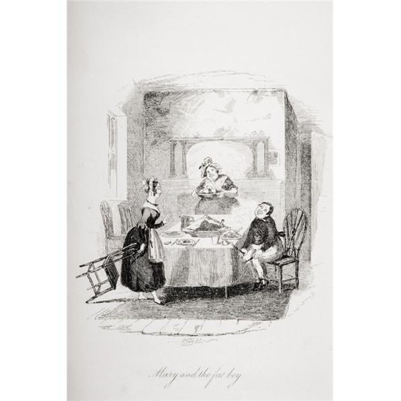 Mary And The Fat Boy Illustration From The Charles Dickens Novel The Pickwick Papers By HK Browne Known As Phiz 12 x 18