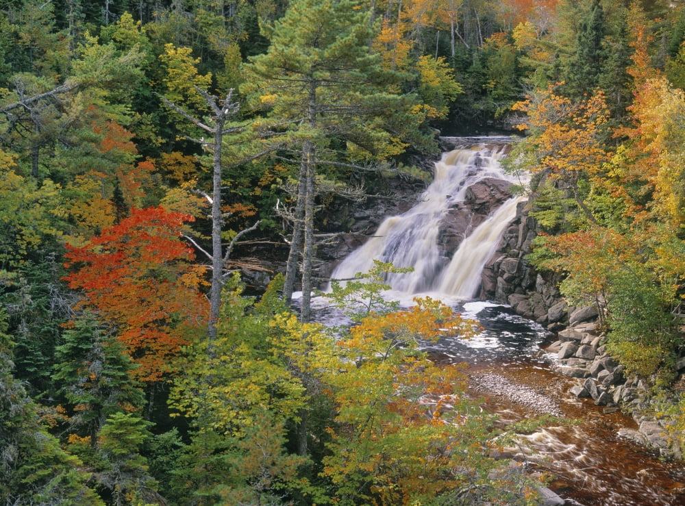 Mary Ann Falls Cape Breton Highlands National Park Nova Scotia Canada Canvas Art - Darwin Wiggett Design Pics (32 x 24)