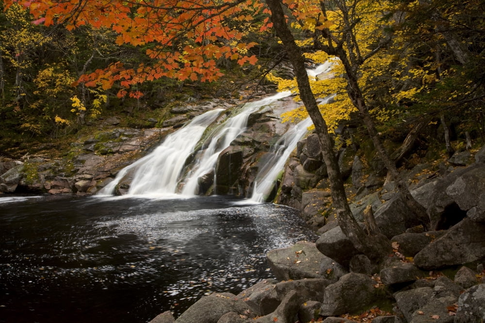 Mary Ann Falls In Autumn Cape Breton Highlands National Park Nova Scotia Canvas Art - John Sylvester Design Pics (17 x 11)