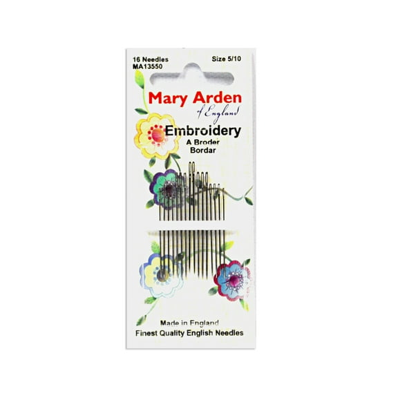 Mary Arden Embroidery Needles Sizes 5/10