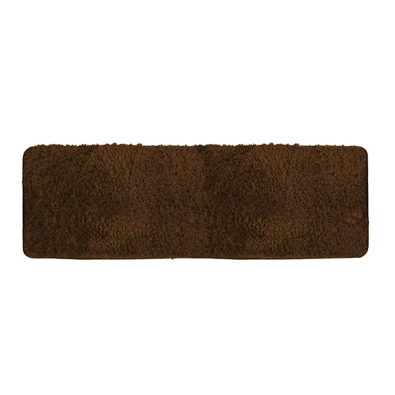 Mary Bath Mat, Soft Plush Shaggy Thick Fluffy Bathroom Rug, Non-slip Rubber Back, Water Absorbent - 20x60 Inch Chocolate