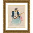 thumbnail image 1 of Mary Cassatt 12x14 Gold Ornate Wood Frame and Double Matted Museum Art Print Titled - The Banjo Lesson (circa 1893), 1 of 4