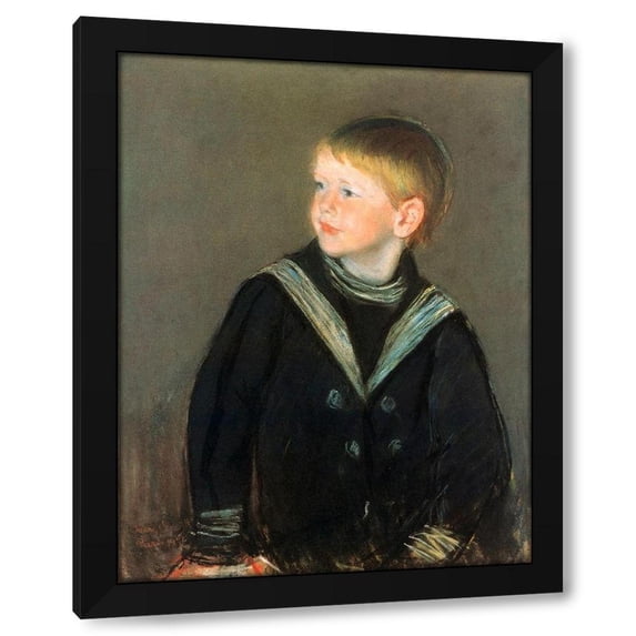 Mary Cassatt 15x18 Black Modern Wood Framed Wall Art Titled - Sailor Boy Gardner As A Child 1892