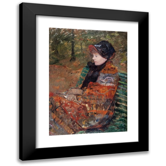Mary Cassatt 18x24 Black Modern Framed Museum Art Print Titled - Fall, Portrait of Lydia Cassatt (1880)