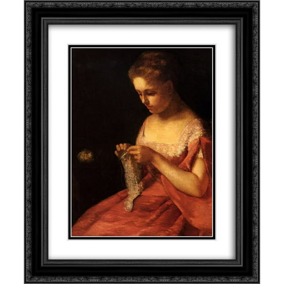 Mary Cassatt 2x Matted 20x24 Black Ornate Framed Art Print 'The Young Bride'